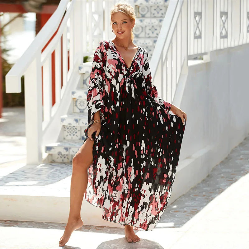 Women's Plus Size V-Neck Batwing Caftan Cover-Up Loungewear 30 Designs

Designs