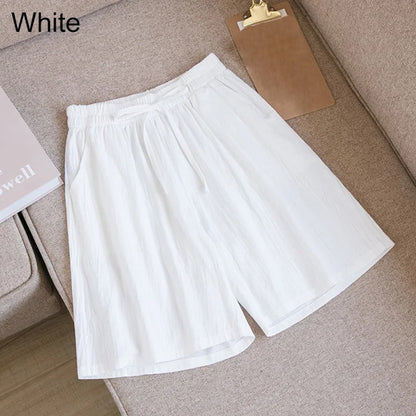 Sizes to 3XL Casual Linen Shorts High Waisted with elastic waistband and pockets Variety of colors