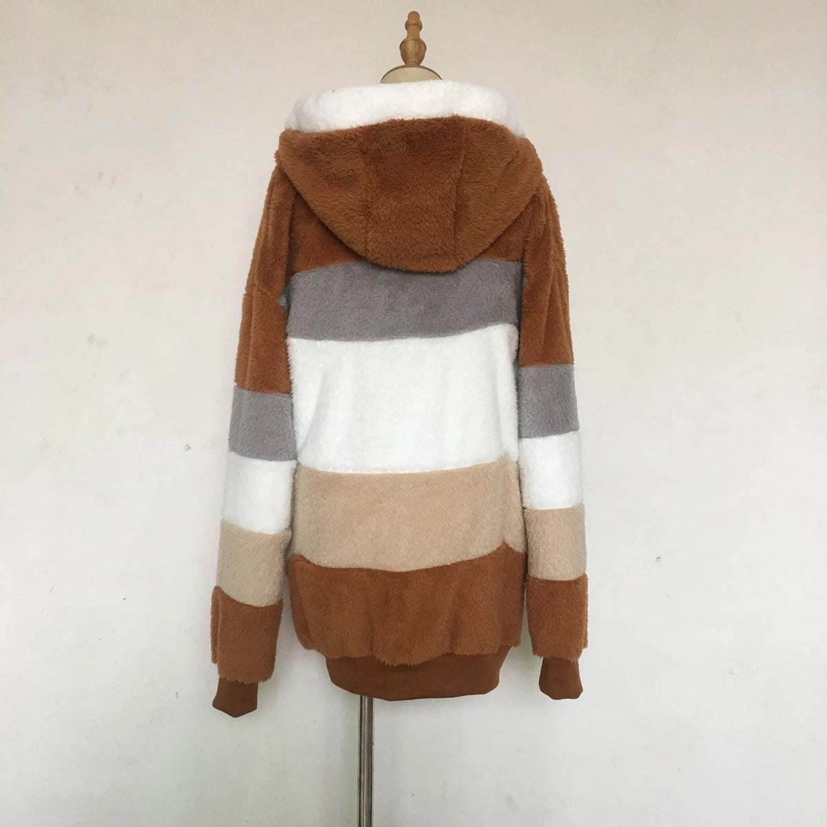 Oversized Warm Plush Jacket with Pockets, Hood, and Zipper Front, Loose, Cozy Fit. comes in 10 Colors