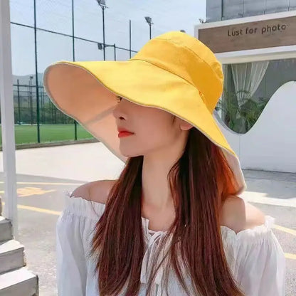 1Pc Doublesided Largebrim Hat Perfect Sun Protection  Versatile