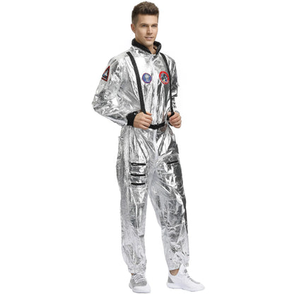 Adult and Children Astronaut Costumes, Couples Spaceman Cosplay Space Suit, Halloween Family Party Dress Up