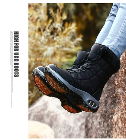 Thicken non-slip warm snow boots, large sizes, cold-resistant, high-top cotton lining