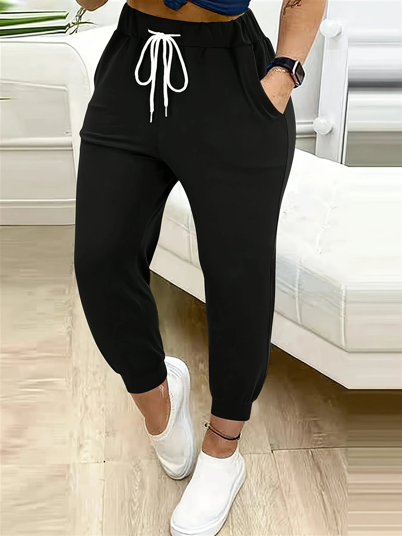 Plus size to 5XL pocket sweat pants in Many colors