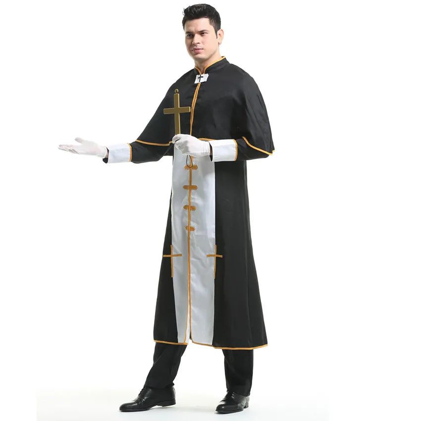 Medieval Cosplay Priest and Sexy Nun  Costume