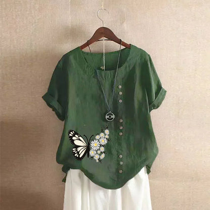 Sizes to 5XL Cotton Linen Vintage T-shirt Casual Loose Long Shirts with rolled sleeves.