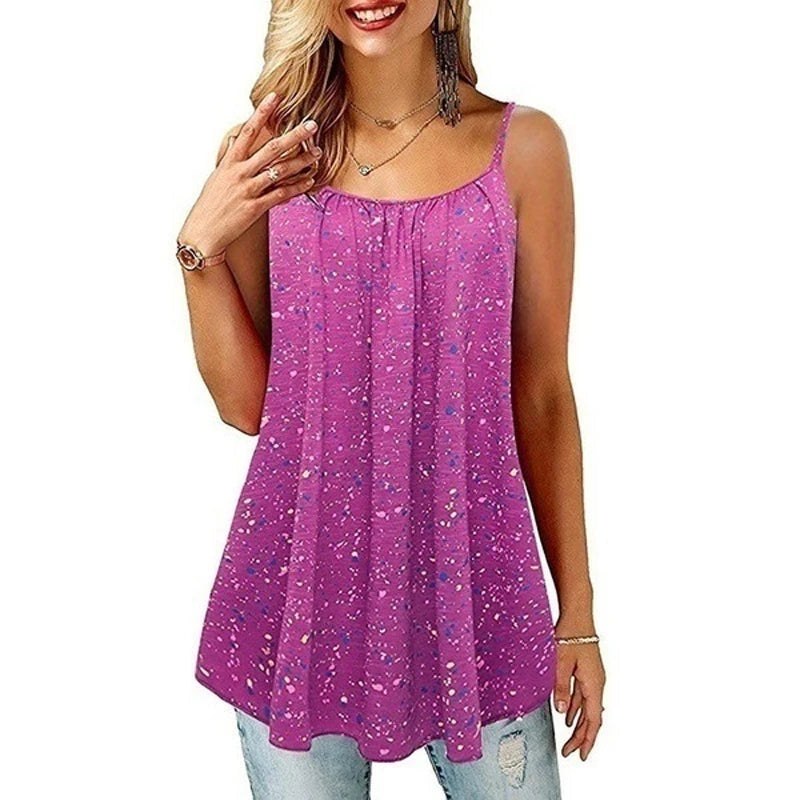 7 Designs up to 4XL Boho Tank Tops Printed Cami Casual Loose