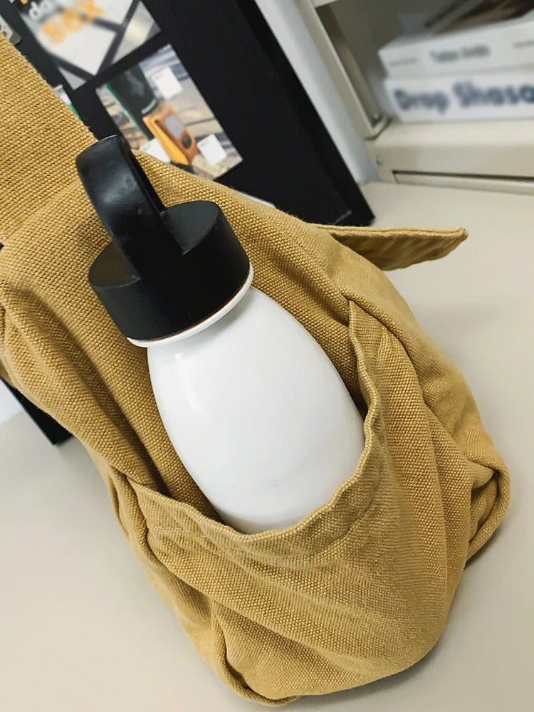 Casual Canvas Messenger Bag Versatile, Large Capacity Shoulder Bag, Adjustable Crossbody