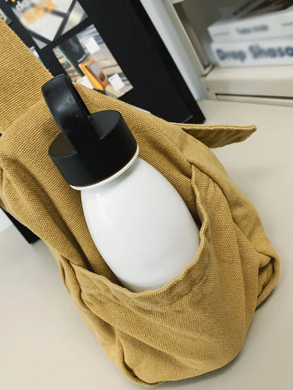 Casual Canvas Messenger Bag Versatile, Large Capacity Shoulder Bag, Adjustable Crossbody
