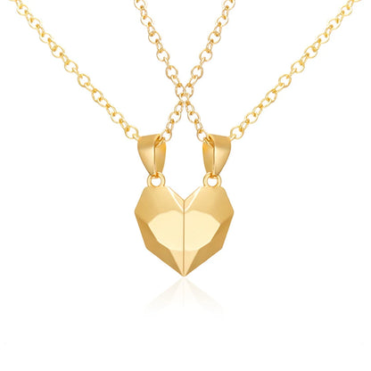 Electrocardiogram Magnetic Friend Heart Pendant One for You and One For Your Friend