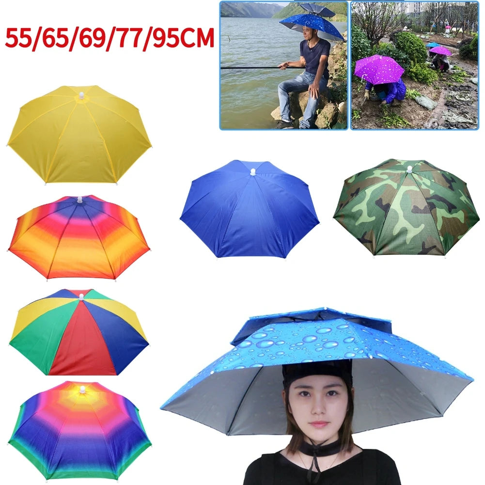 Portable Rain/UV Blocker for ballgames, fishing, and rain. Umbrella Hat