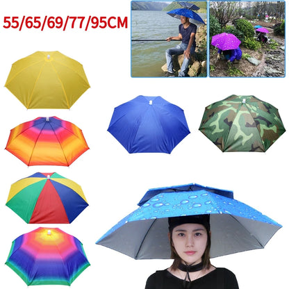 Portable Rain/UV Blocker for ballgames, fishing, and rain. Umbrella Hat