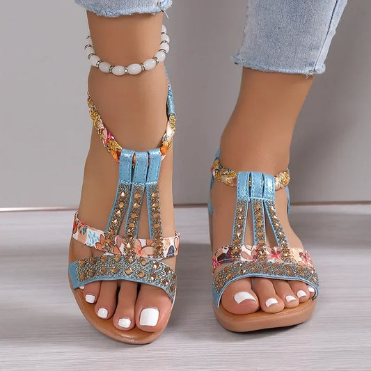 Bohemian Wedge Sandals---come in 6 Colors