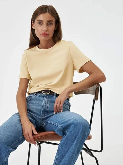 Sizes to 4XL 100% Cotton Women's T-shirt  Basic Short Sleeve Loose Tops Various colors