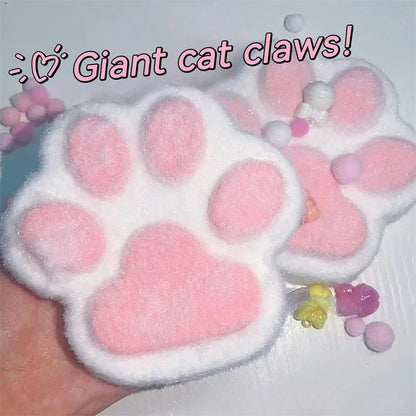 Giant Cat Paw Squishies Ultra Soft Taba in 4 colors, Large 5 in by 5 in and 1 inch tall
