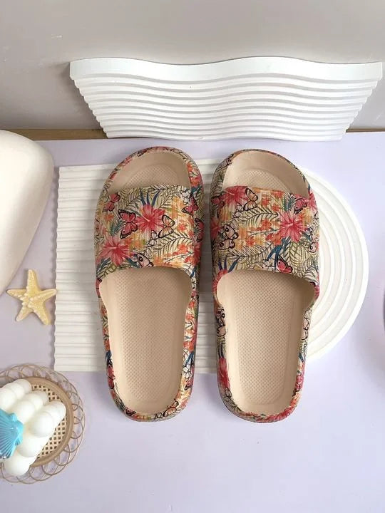 Soft, Adjustable Double-Buckle Pillow Platform Home Slippers Over 25 colors and designs