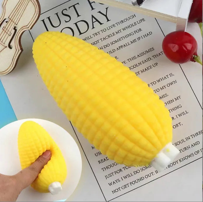 Soft Squishy Peanut, Corn on the Cob, and Burger for Stress Relief, Fidget Sensory Gifts