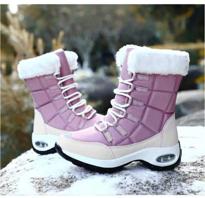 Thicken non-slip warm snow boots, large sizes, cold-resistant, high-top cotton lining