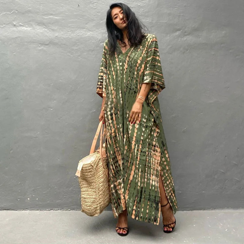 Beautiful Plus Size Women Casual Caftan Dress Swimwear or Casual or Lounging wear