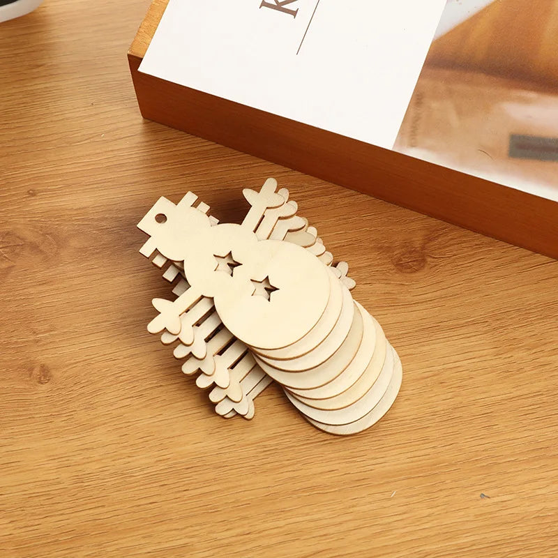 DIY Wooden Christmas Ornaments to Paint, Blank Wood Cutouts