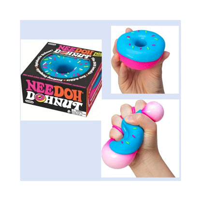 NeeDoh Jelly Donut Squeeze Toy, Stress Relief Squishy with Slow Rebound