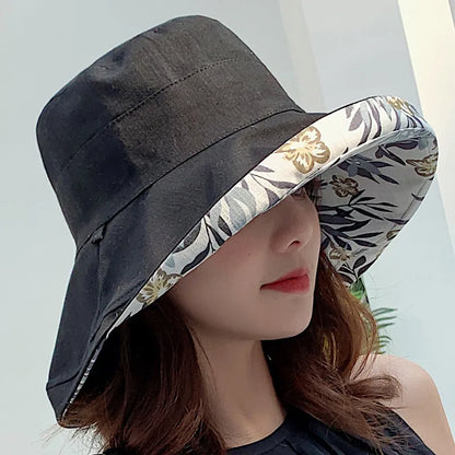 Reversible Bucket Hats, Several colors and designs, Large Brim for UV Sun Protection
