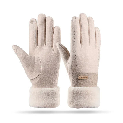 Winter Women Gloves Hand Warmer Thermal Fleece Lined Guantes Full Finger Touchscreen Waterproof Outdoor Sport Bike Cycling Glove