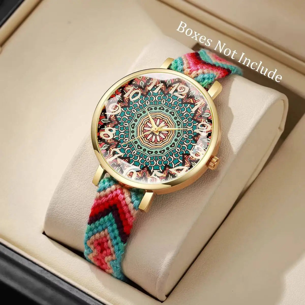 Vintage Woven Strap Ladies Quartz Wristwatch （Without Box）