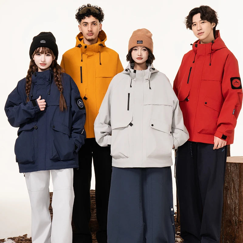 Lightweight, Wind and Waterproof Hooded Jacket. Velcro Banded Sleeves, 9 Colors