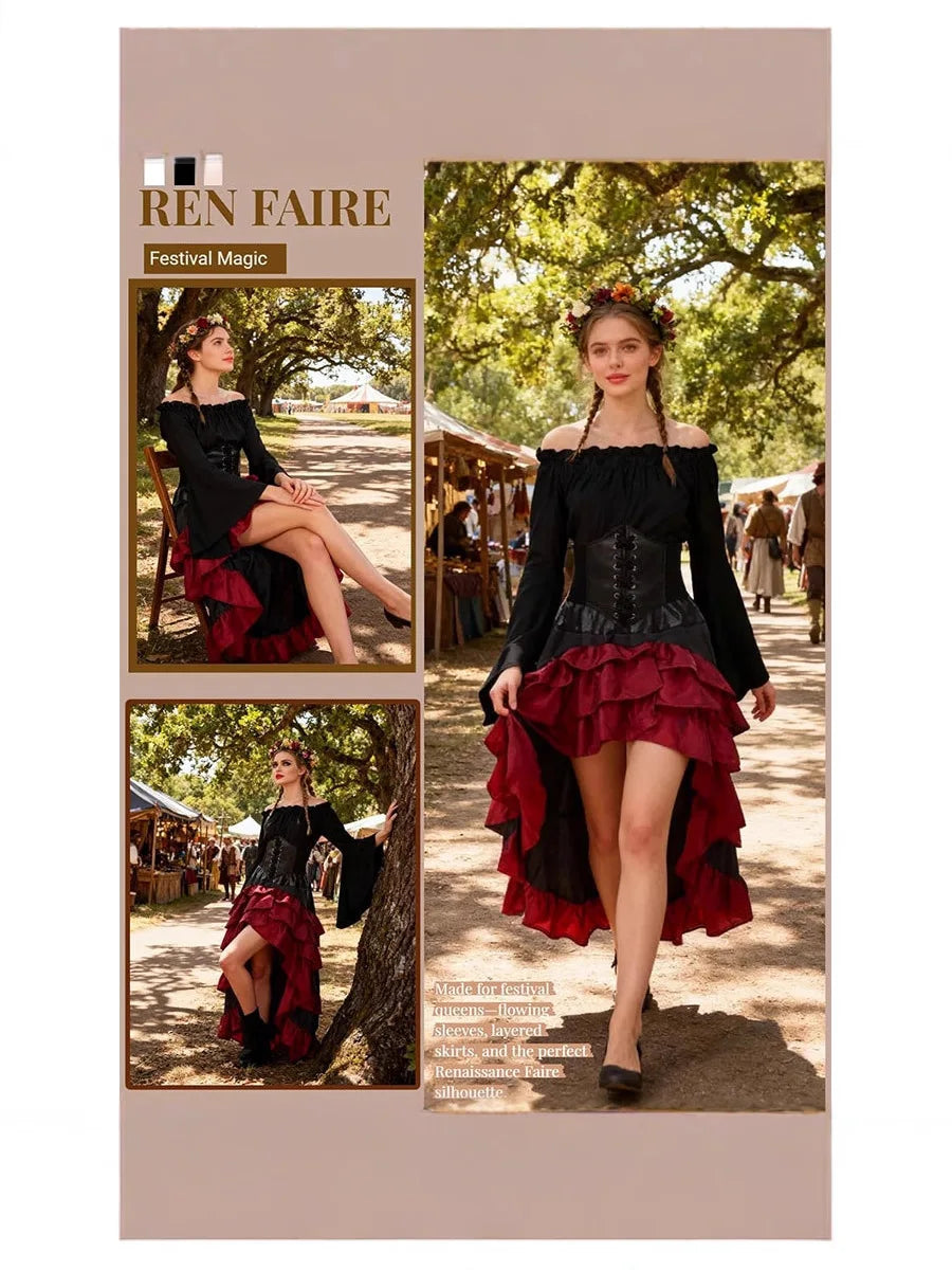 Gothic Pirate Halloween Costume.  Add hair dressing and boots and you have an Ale House Wench, for sure.