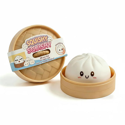 Squishy Dumpling Bun Toy, Slow Rising Glitter Dumpling Stress Ball