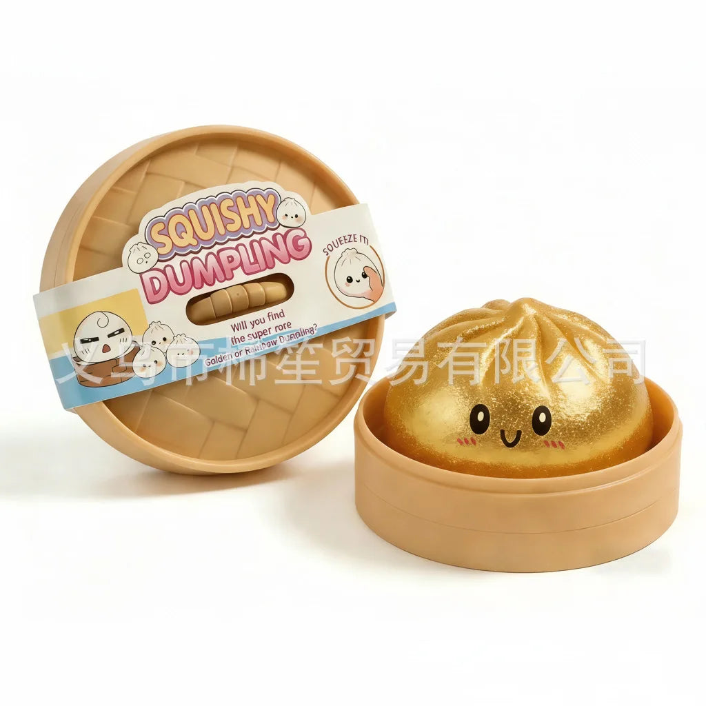 Squishy Dumpling Bun Toy, Slow Rising Glitter Dumpling Stress Ball