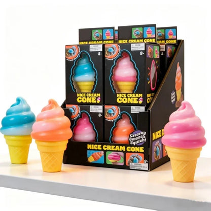 Ice Cream Stress-relieving Ball with ZERO Calories!!!  Reduces Anxiety, Releases Stress, Tactile Sensory Tool for adults and children