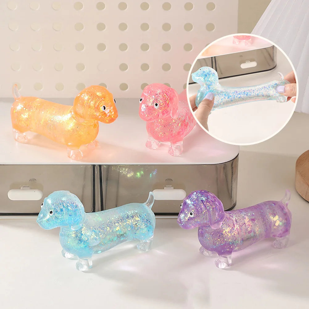 Dachshund Squishies Stretch Squeeze Sensory Toy Cute Dog Shape