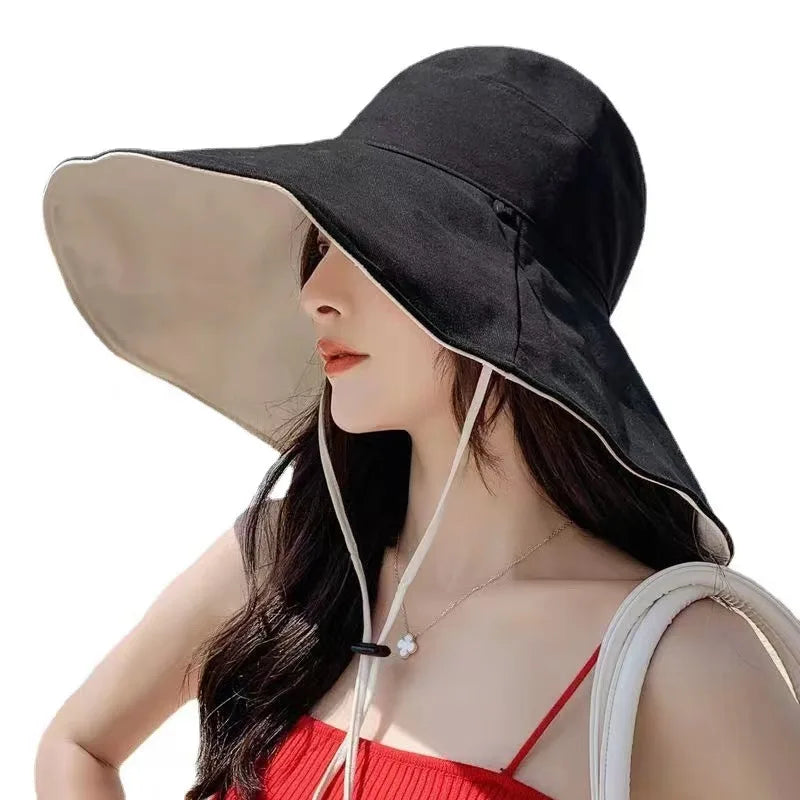 1Pc Doublesided Largebrim Hat Perfect Sun Protection  Versatile