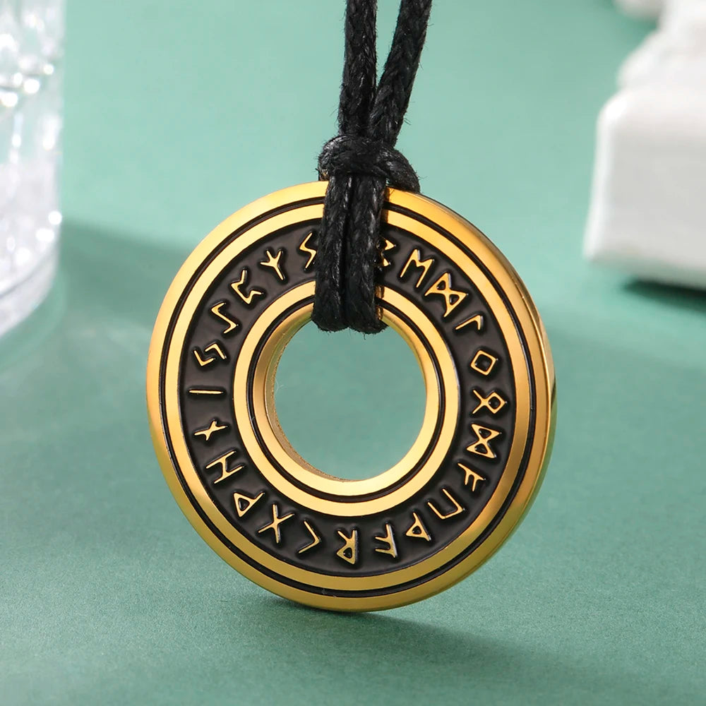 Vintage Stainless Steel Norse Runes Viking Amulet options available