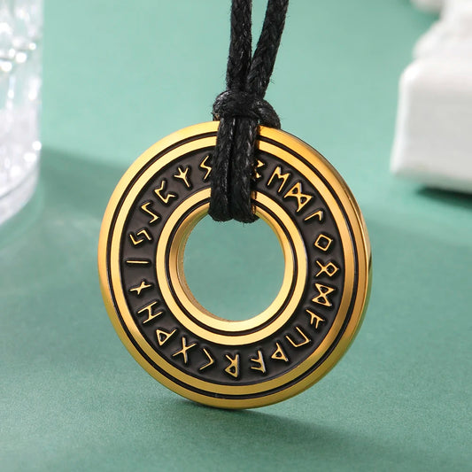 Vintage Stainless Steel Norse Runes Viking Amulet options available