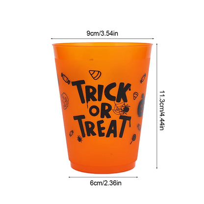 24Pcs Halloween Drinking Cups, Boo, Skeleton, Happy Halloween, Trick or Treat, and more for a Colorfully Spooky Halloween Party