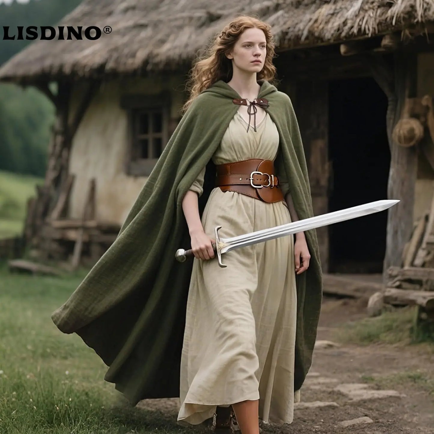 Medieval Hooded Linen Cloak, Renaissance Cape With Hood - Cloak Only in Various Colors