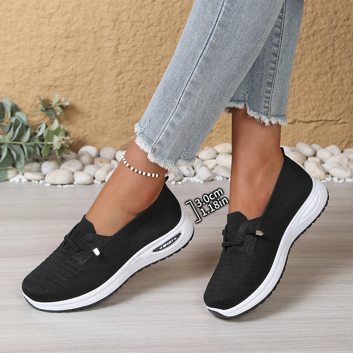 Cool Cotton Mesh Shoes.  Comfortable Soles In 3 Colors