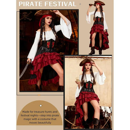 Gothic Pirate Halloween Costume.  Add hair dressing and boots and you have an Ale House Wench, for sure.
