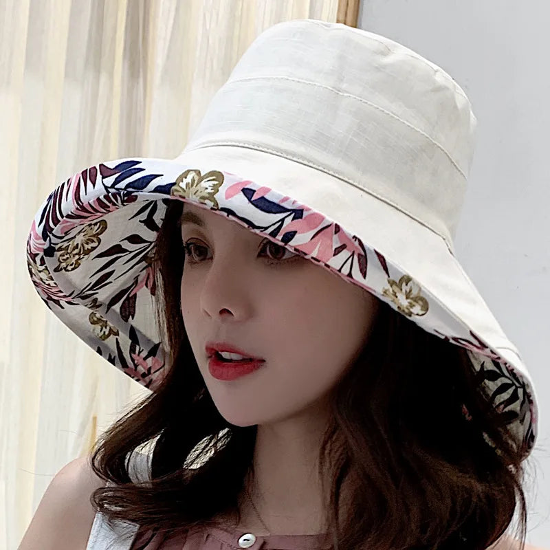 Reversible Bucket Hats, Several colors and designs, Large Brim for UV Sun Protection