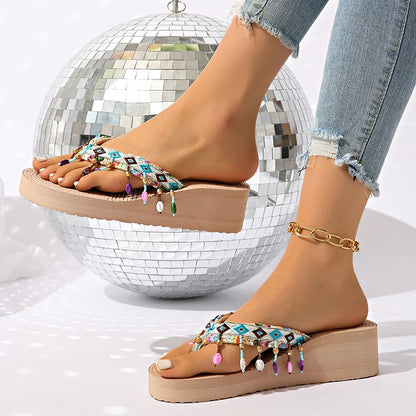 Bohemian Lightweight Wedge Flip Flops