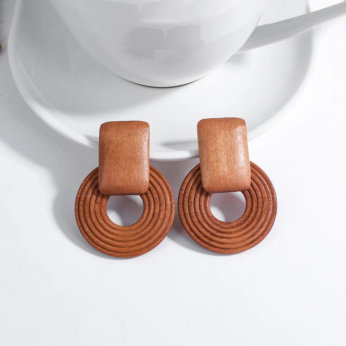 Handmade Wooden Drop Earrings