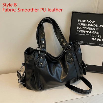 Soft Interior Compartment Shoulder Bag With Zipper Handbags in 3 colors