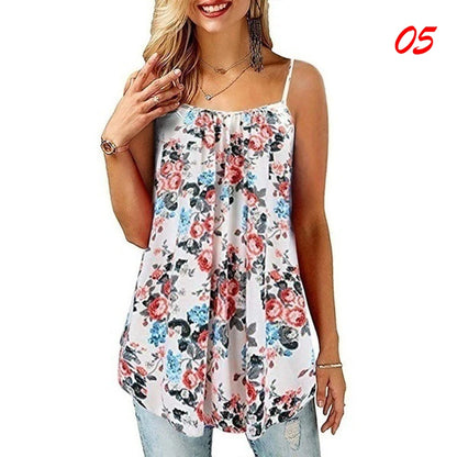 7 Designs up to 4XL Boho Tank Tops Printed Cami Casual Loose