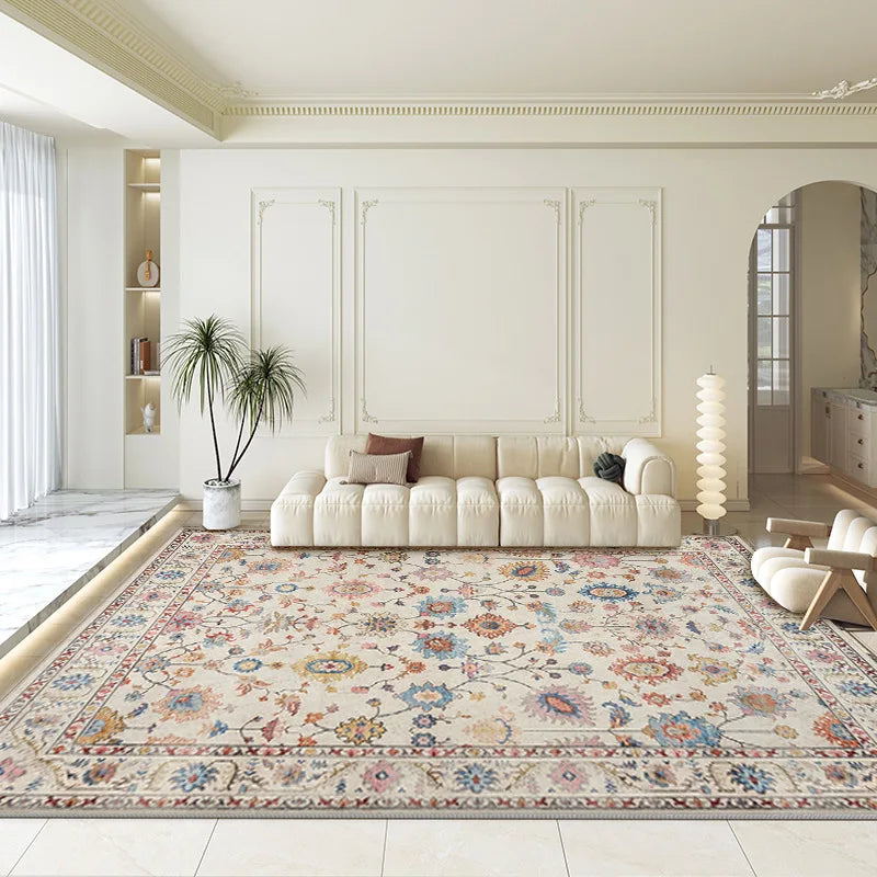 Crystal Velvet Carpet with a dotted PVC backing for non-slip is a great Boho addition to any room
