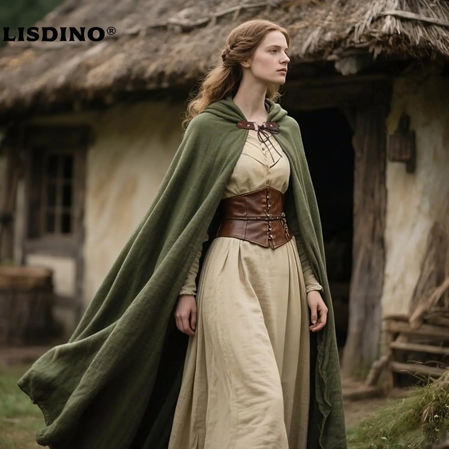 Medieval Hooded Linen Cloak, Renaissance Cape With Hood - Cloak Only in Various Colors