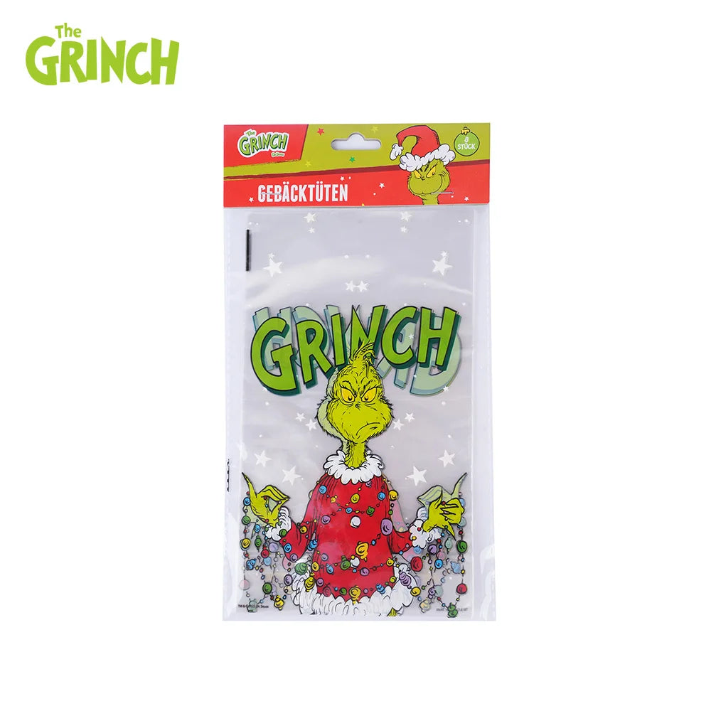 Grinch Christmas Gift Bags, Paper and Transparent, with Handles