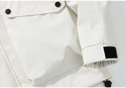 Lightweight, Wind and Waterproof Hooded Jacket. Velcro Banded Sleeves, 9 Colors