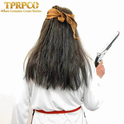 Pirate Captain Jack Sparrow Wig and Hat, Pirates of the Caribbean Cosplay Accessories